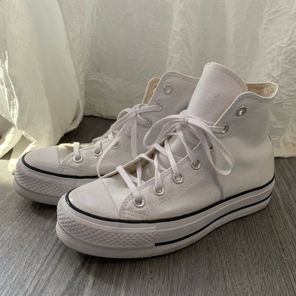 White High Top Platform Converse